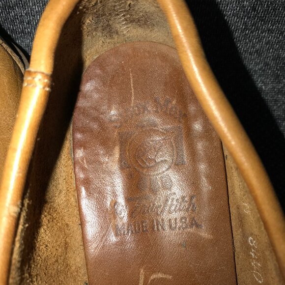 Sioux Mox | eBay Vintage Sioux Mox By Tru Stitch Mens 9 M Brown Leather Boat Shoes Moccasins USA
